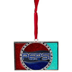 Northlight 3-in Red and Blue Pepsi Globe Logo European Crystal Christmas Ornament