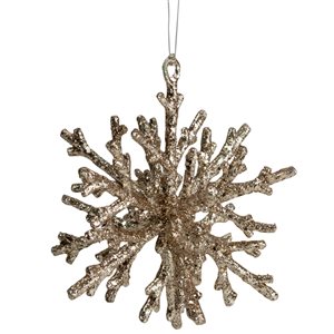Northlight 7-in Gold Glitter Snowflake Christmas Ornament