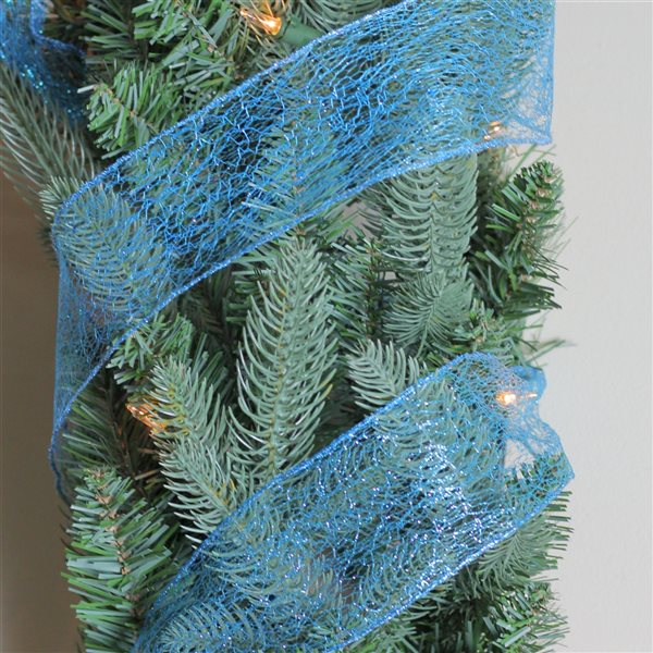 Northlight Blue And Silver Snowflake Christmas Wired Craft Ribbon 2.5 X 16  Yards : Target