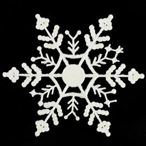 Northlight 6.25-in White Glitter Snowflake Hanging Christmas Ornaments