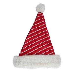 Northlight 17-in Red and White Striped Santa Hat