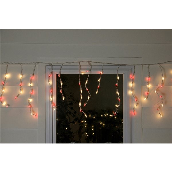 Northlight 50 Red and Clear Mini Icicle Incandescent Christmas Lights