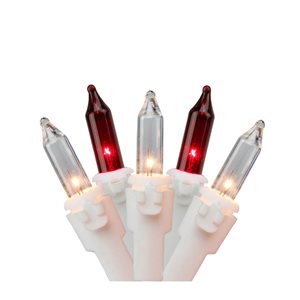 Northlight 50 Red and Clear Mini Icicle Incandescent Christmas Lights
