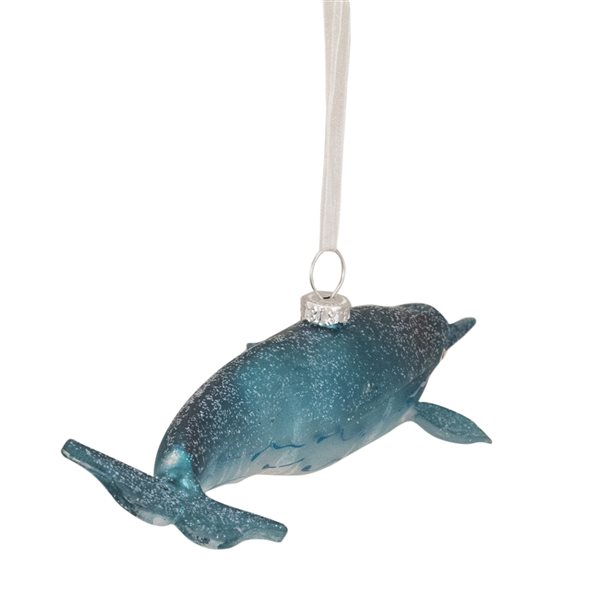 Northlight 7.5-in Blue Glass Pipefish Christmas Ornament