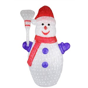 DAK 48-in Red and White Pre-Lit Snowman Christmas Outdoor Decor
