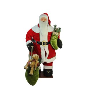 Northlight 60-in Red Animated Musical Inflatable Santa Claus Figurine