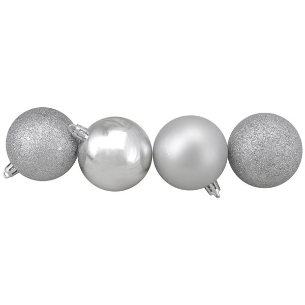 Northlight 2.5-in Shatterproof Silver Christmas Ball Ornaments