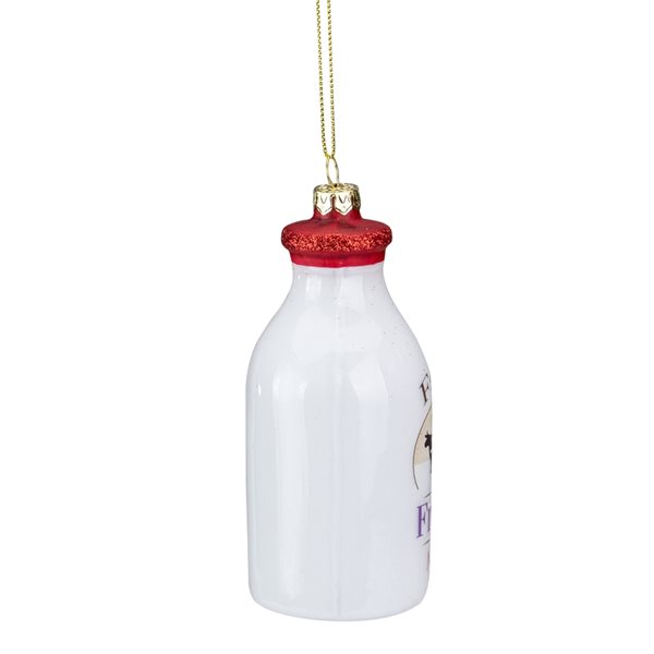 Northlight 4.5-in White Milk Bottle Glass Christmas Ornament