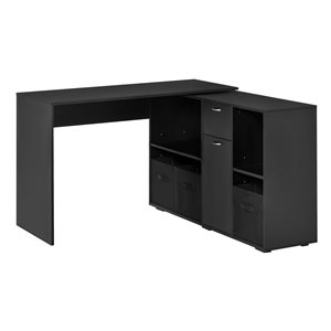 HomCom 46-in Black Modern/Contemporary Computer Desk