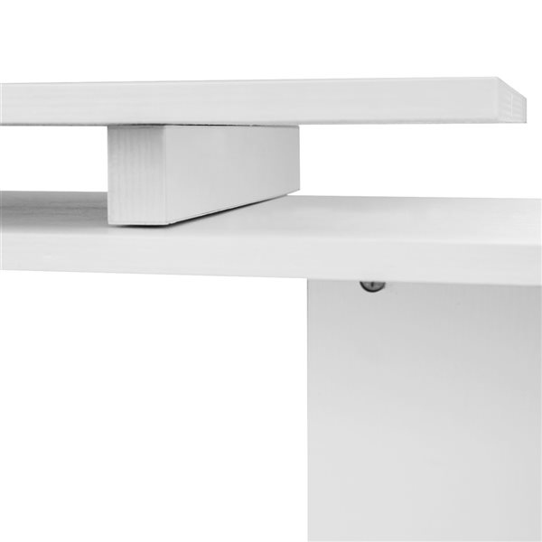 HomCom White 55-in Modern/Contemporary L-Shaped Desk