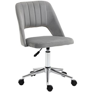 Vinsetto Grey Ergonomic Adjustable Height Swivel Desk Chair