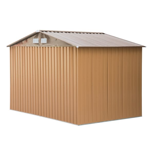 Outsunny 6-ft x 9-ft Yellow Galvanized Steel Storage Shed