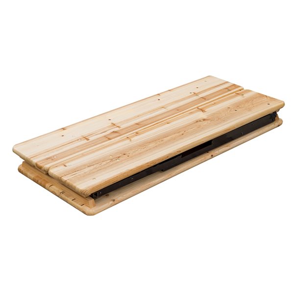 Outsunny 47.2-in Cedar Rectangle Collapsible Picnic Table