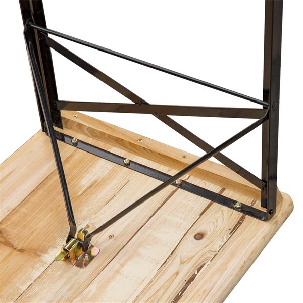 Outsunny 47.2-in Cedar Rectangle Collapsible Picnic Table