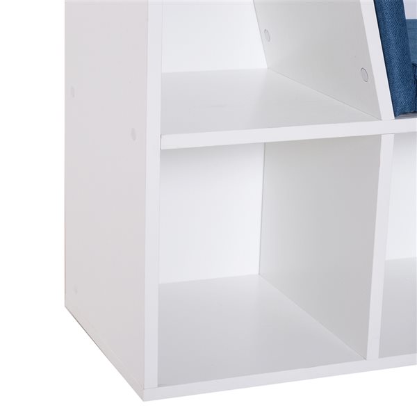 Bibliothèque en composite par HomCom avec 6 compartiments, blanc