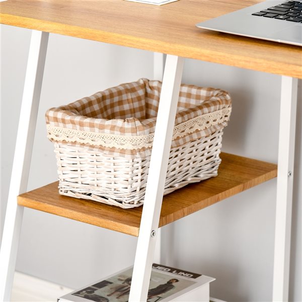 HOMCOM 41-in Brown/Tan Modern/Contemporary Computer Desk