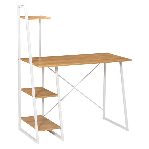 HOMCOM 41-in Brown/Tan Modern/Contemporary Computer Desk