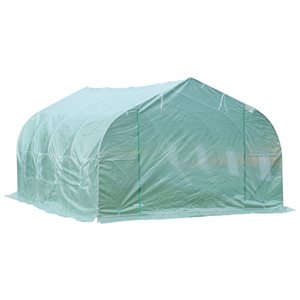 Outsunny 19.5-ft L x 9.8-ft W x 6.8-ft H Green High Tunnel