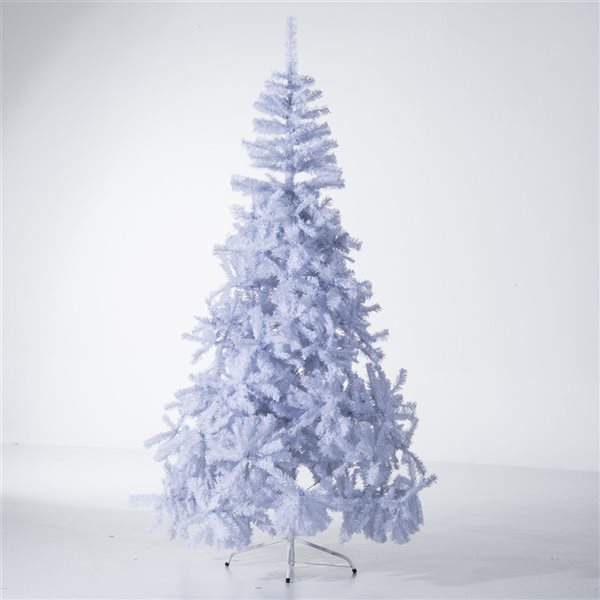 HomCom 7-ft Leg Base Spruce Full White Artificial Christmas Tree