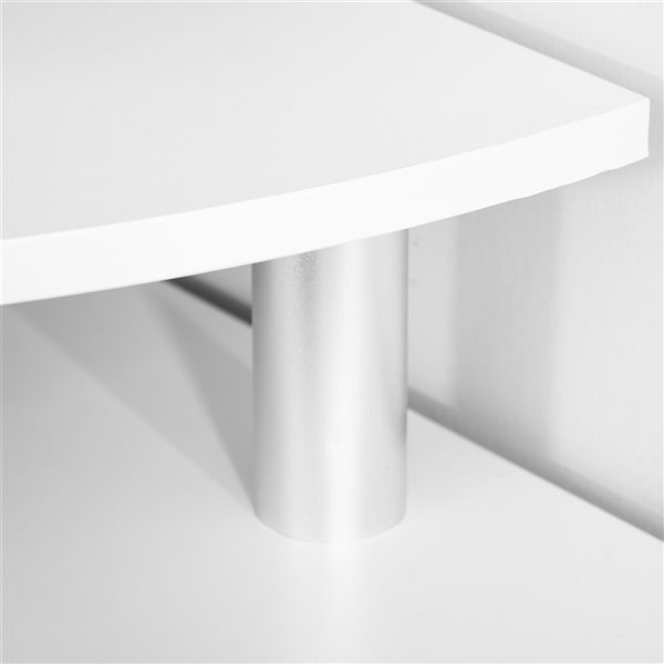 HomCom 35.5-in White Modern/Contemporary Corner Desk