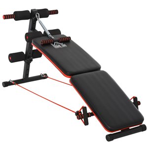 Banc pour redressement assis et entraînement abdominal Soozier ajustable et pliable, sur pieds