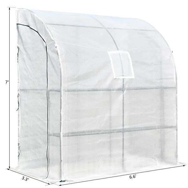 Outsunny 6.6-ft L x 3.3-ft W x 7-ft H Greenhouse