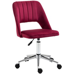 Vinsetto Red Ergonomic Adjustable Height Swivel Desk Chair