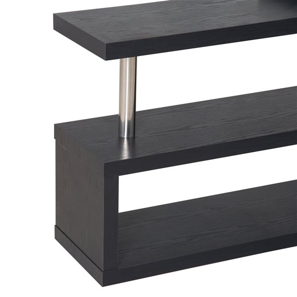 HomCom 47.25-in Black Modern/Contemporary L-Shaped Desk