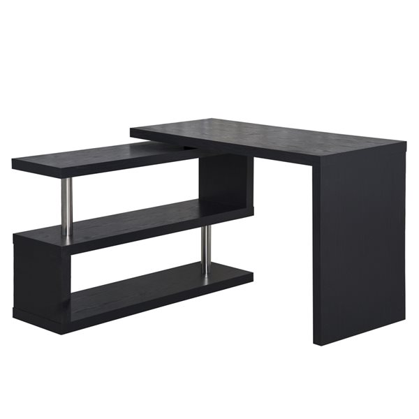 HomCom 47.25-in Black Modern/Contemporary L-Shaped Desk