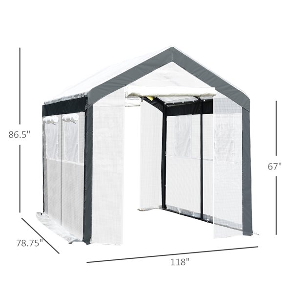 Serre Outsunny de 9,8 pi L. x 6,6 pi l. x 6,6 pi h.