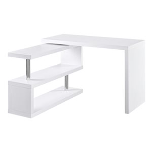 HomCom 47.25-in White Modern/Contemporary L-Shaped Desk