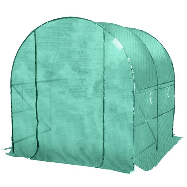 Outsunny 8.2-ft L x 6.6-ft W x 6.6-ft H Green High Tunnel
