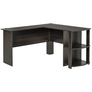 HomCom 51.25-in Brown Modern/Contemporary L-Shaped Desk