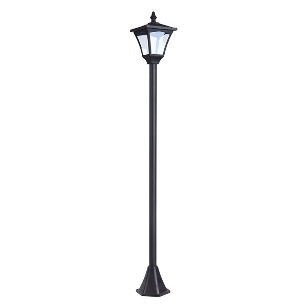 Image of Outsunny | 47.25-In H Black Solar LED Complete Post Light, 4 Piece | Rona