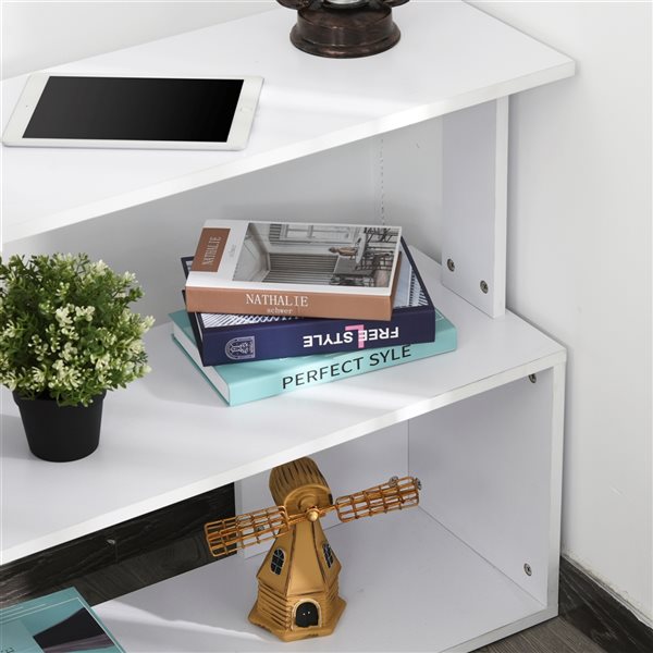 HomCom White 47.25-in Modern/Contemporary L-Shaped Desk