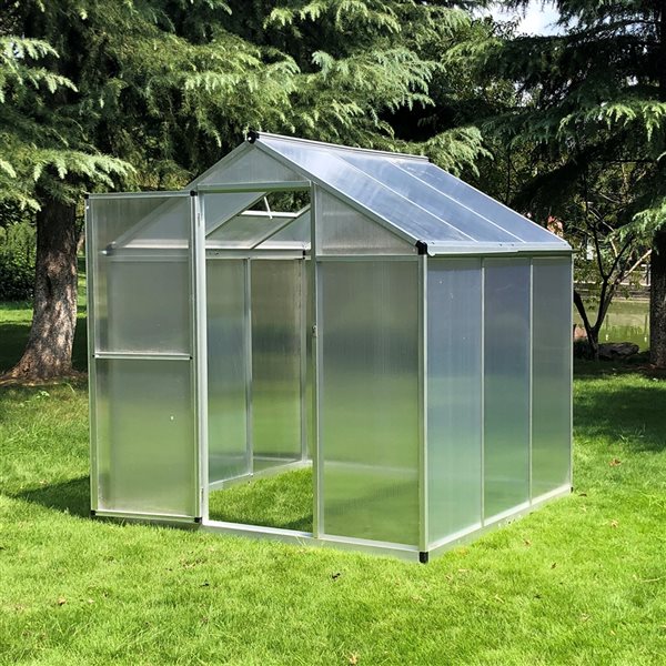 Outsunny 6 x 6 x 6.4-ft Walk-in Outdoor Greenhouse