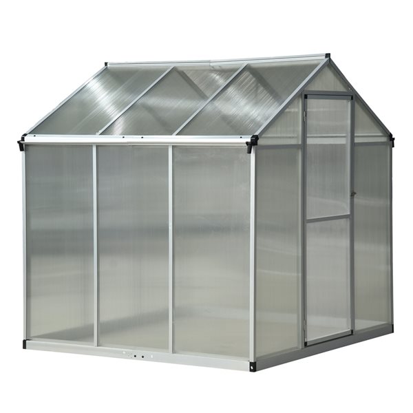 Outsunny 6 x 6 x 6.4-ft Walk-in Outdoor Greenhouse