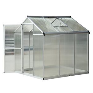 Outsunny 6 x 6 x 6.4-ft Walk-in Outdoor Greenhouse