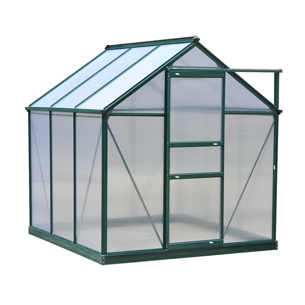 Outsunny 6.2-ft L x 6.3-ft W x 6.6-ft H Greenhouse