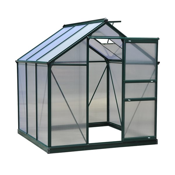 Outsunny 6.2-ft L x 6.3-ft W x 6.6-ft H Greenhouse