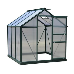Outsunny 6.2-ft L x 6.3-ft W x 6.6-ft H Greenhouse