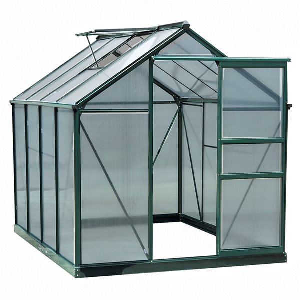 Serre Outsunny de 6,2 x 8,3 x 6,6 pi cadre en aluminium