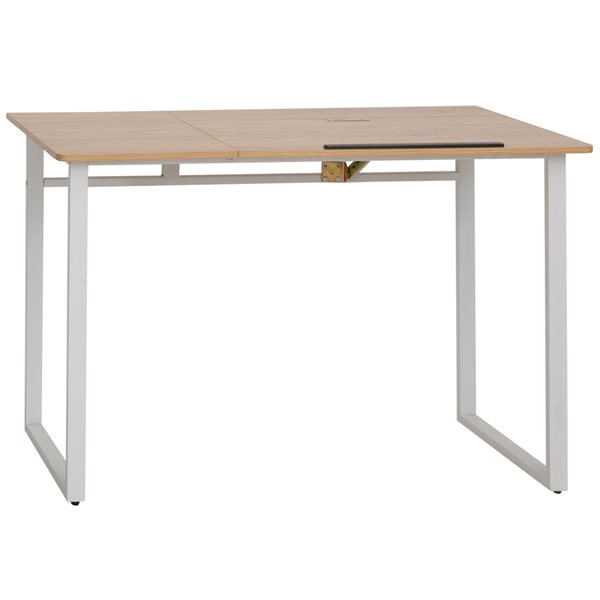 HOMCOM Brown/Tan 47.25-in Modern/Contemporary Writing Desk
