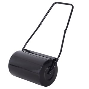 Outsunny 19 3/4-in Black Steel Heavy-Duty Lawn Roller