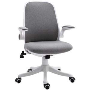 Vinsetto Grey Ergonomic Adjustable Height Swivel Task Chair with Armrests