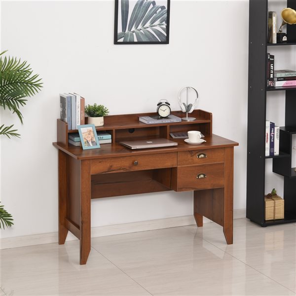 HomCom Brown 47.25-in Modern/Contemporary Computer Desk