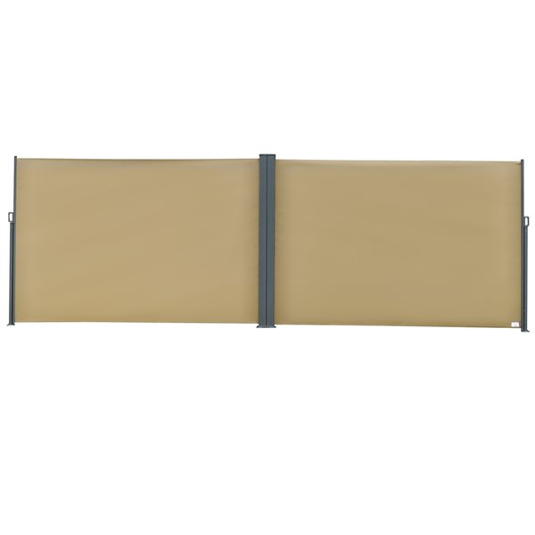 Outsunny 236.25-in W x 78.75-in H Beige Steel Side Awning