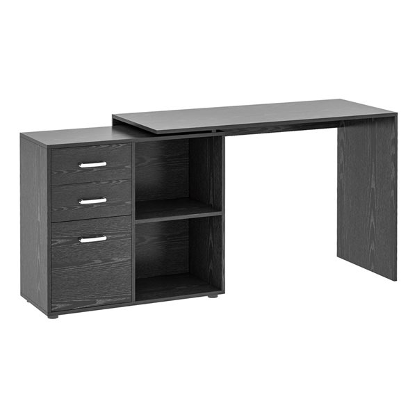 HomCom Black 46-in Modern/Contemporary L-Shaped Desk