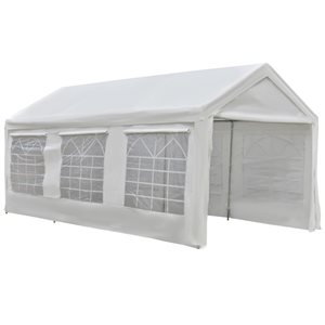 Outsunny 20-ft x 10-ft White Steel Carport
