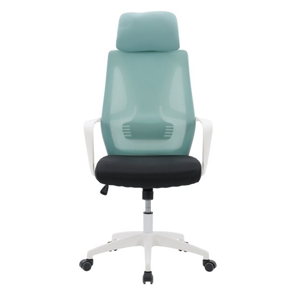 Corliving Workspace Teal And Black, Non Rolling Desk Chair Adjustable Height